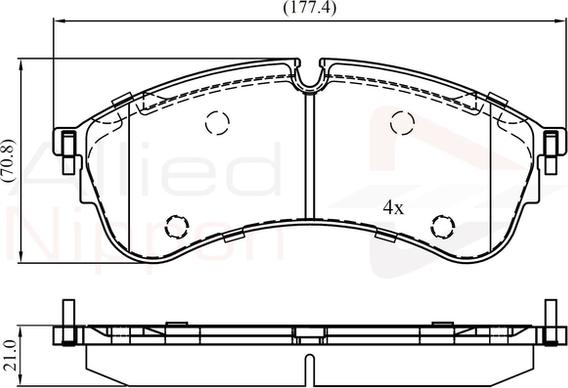 CAR PNT3602 - Тормозные колодки, дисковые, комплект autosila-amz.com