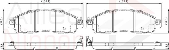 Comline ADB02486 - Тормозные колодки, дисковые, комплект autosila-amz.com