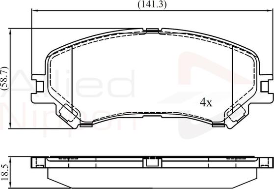 Comline ADB02423 - Тормозные колодки, дисковые, комплект autosila-amz.com