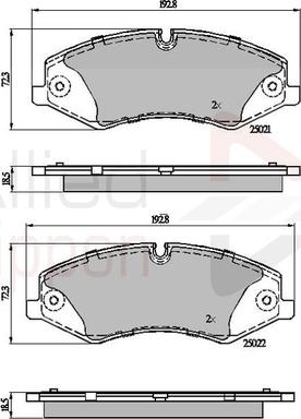 Comline ADB02030 - Тормозные колодки, дисковые, комплект autosila-amz.com