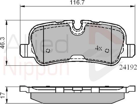 Comline ADB02021 - Тормозные колодки, дисковые, комплект autosila-amz.com