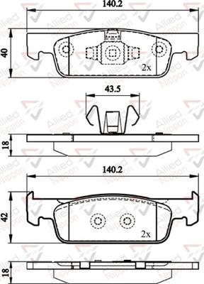 Comline ADB02144 - Тормозные колодки, дисковые, комплект autosila-amz.com