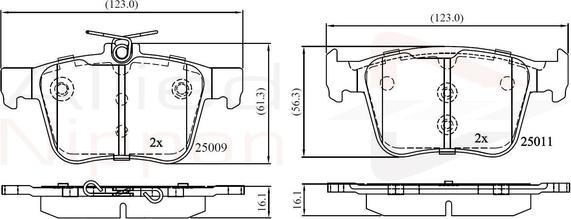 Comline ADB02157 - Тормозные колодки, дисковые, комплект autosila-amz.com