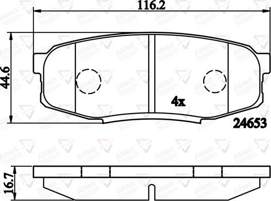 Comline ADB02124 - Тормозные колодки, дисковые, комплект autosila-amz.com