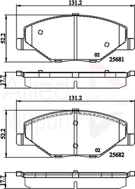 Comline ADB02126 - Тормозные колодки, дисковые, комплект autosila-amz.com