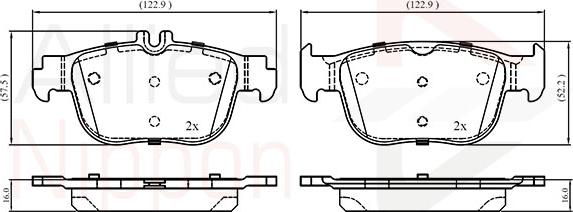 Comline ADB02868 - Тормозные колодки, дисковые, комплект autosila-amz.com