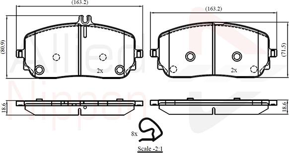 Comline ADB02863 - Тормозные колодки, дисковые, комплект autosila-amz.com