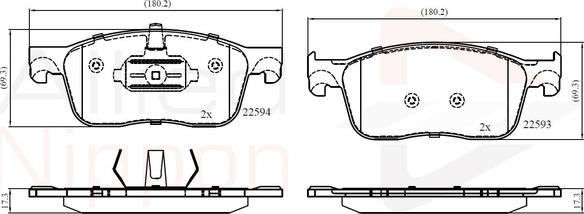 Comline ADB02354 - Тормозные колодки, дисковые, комплект autosila-amz.com