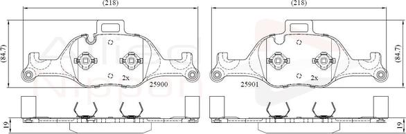 Comline ADB02363 - Тормозные колодки, дисковые, комплект autosila-amz.com