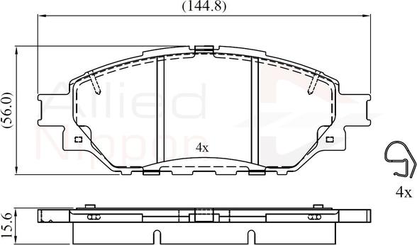 Comline ADB02305 - Тормозные колодки, дисковые, комплект autosila-amz.com