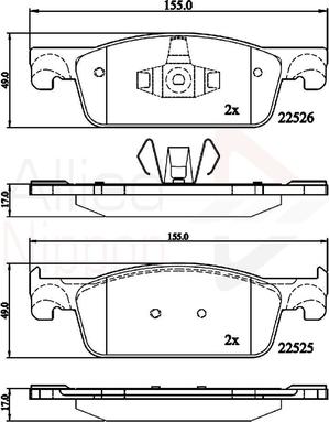 Comline ADB02316 - Тормозные колодки, дисковые, комплект autosila-amz.com