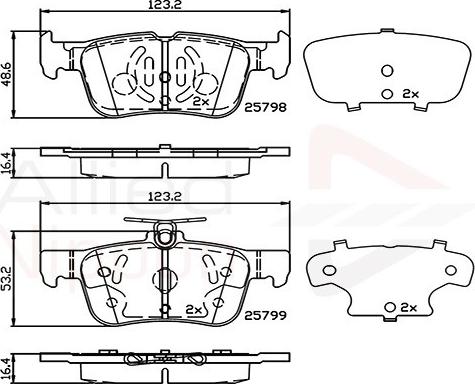 Comline ADB02243 - Тормозные колодки, дисковые, комплект autosila-amz.com