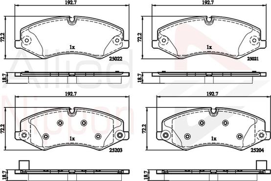 Comline ADB02210 - Тормозные колодки, дисковые, комплект autosila-amz.com