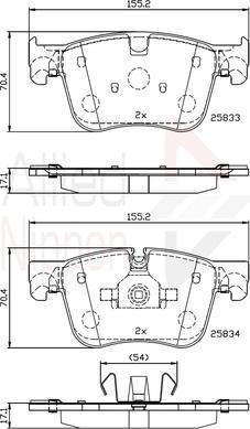 Comline ADB02236 - Тормозные колодки, дисковые, комплект autosila-amz.com