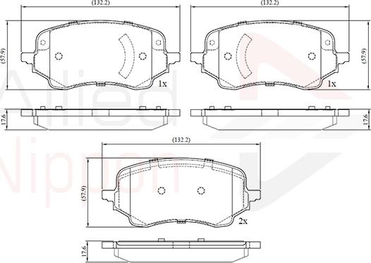 Comline ADB02740 - Тормозные колодки, дисковые, комплект autosila-amz.com