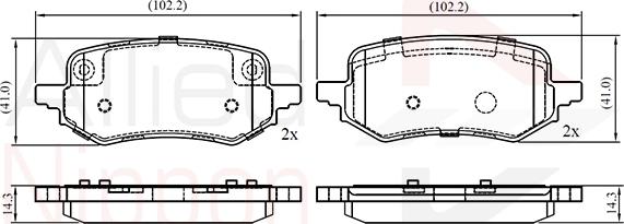 Comline ADB02741 - Тормозные колодки, дисковые, комплект autosila-amz.com