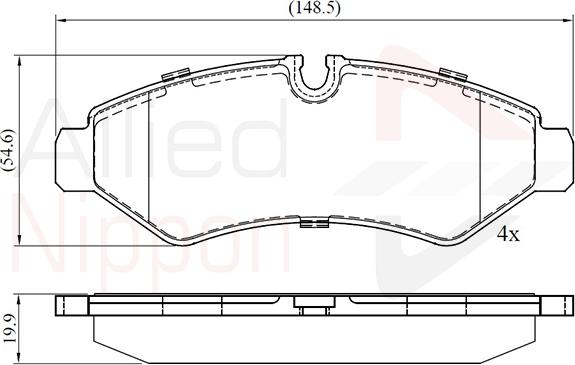 Comline ADB02762 - Тормозные колодки, дисковые, комплект autosila-amz.com