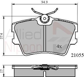 Comline ADB0272 - Тормозные колодки, дисковые, комплект autosila-amz.com