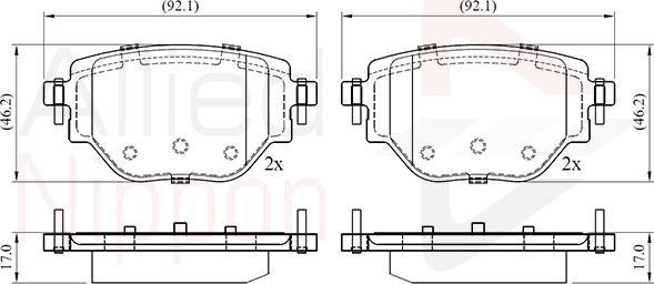 Comline ADB02775 - Тормозные колодки, дисковые, комплект autosila-amz.com