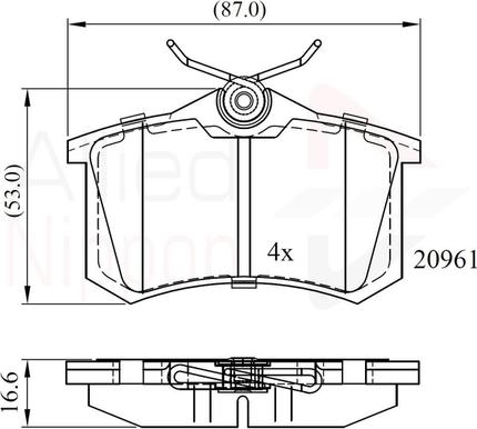 Comline ADB0797 - Тормозные колодки, дисковые, комплект autosila-amz.com