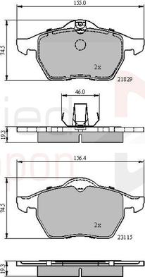 Comline ADB0749 - Тормозные колодки, дисковые, комплект autosila-amz.com