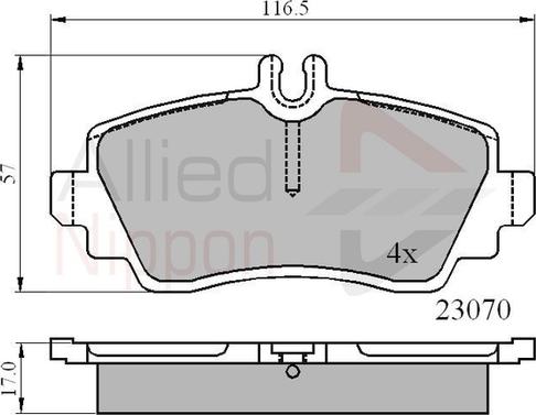 Comline ADB0748 - Тормозные колодки, дисковые, комплект autosila-amz.com