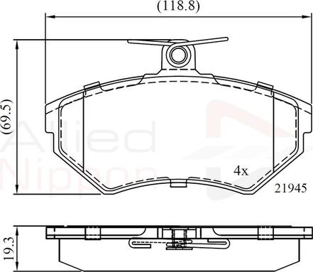 Comline ADB0736 - Тормозные колодки, дисковые, комплект autosila-amz.com