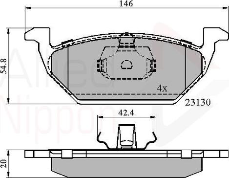 Comline ADB0737 - Тормозные колодки, дисковые, комплект autosila-amz.com