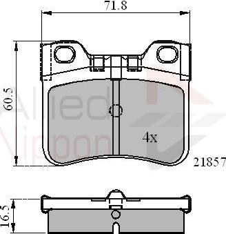 Comline ADB0771 - Тормозные колодки, дисковые, комплект autosila-amz.com