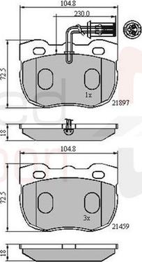 Comline ADB1401 - Тормозные колодки, дисковые, комплект autosila-amz.com