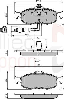 Comline ADB1514 - Тормозные колодки, дисковые, комплект autosila-amz.com