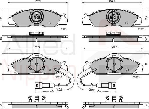 Comline ADB1581 - Тормозные колодки, дисковые, комплект autosila-amz.com