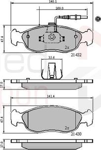 Comline ADB1570 - Тормозные колодки, дисковые, комплект autosila-amz.com