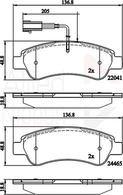 Comline ADB11604 - Тормозные колодки, дисковые, комплект autosila-amz.com