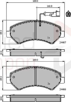 Comline ADB11623 - Тормозные колодки, дисковые, комплект autosila-amz.com