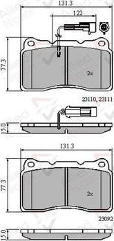 Comline ADB11022 - Тормозные колодки, дисковые, комплект autosila-amz.com