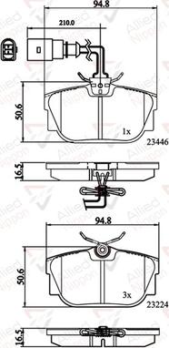 Comline ADB11151 - Тормозные колодки, дисковые, комплект autosila-amz.com