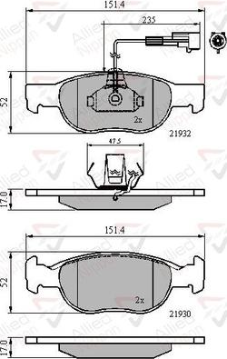 Comline ADB11171 - Тормозные колодки, дисковые, комплект autosila-amz.com