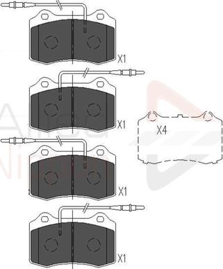 Comline ADB11227 - Тормозные колодки, дисковые, комплект autosila-amz.com