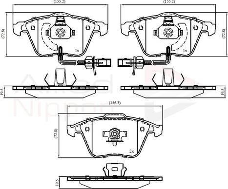 Comline ADB11753 - Тормозные колодки, дисковые, комплект autosila-amz.com