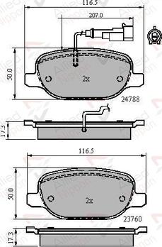 Comline ADB11769 - Тормозные колодки, дисковые, комплект autosila-amz.com