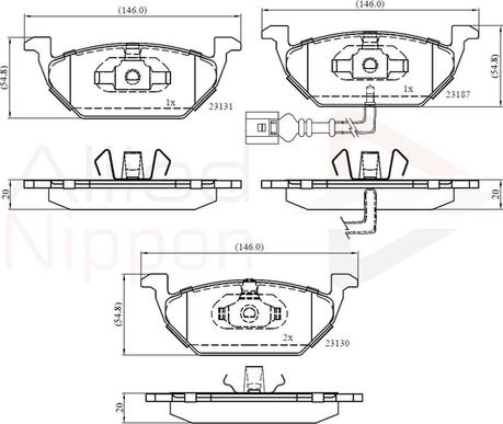 Comline ADB1851 - Тормозные колодки, дисковые, комплект autosila-amz.com