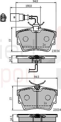 Comline ADB1874 - Тормозные колодки, дисковые, комплект autosila-amz.com