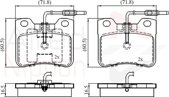 Comline ADB1231 - Тормозные колодки, дисковые, комплект autosila-amz.com