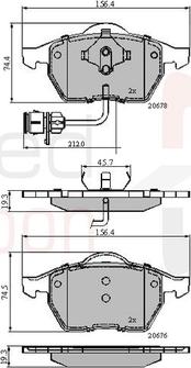 Comline ADB1715 - Тормозные колодки, дисковые, комплект autosila-amz.com