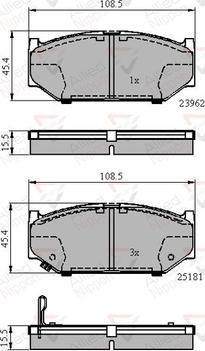 Comline ADB3998 - Тормозные колодки, дисковые, комплект autosila-amz.com