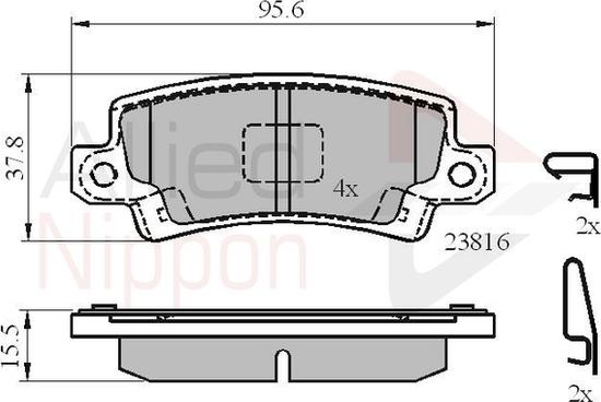 Comline ADB3942 - Тормозные колодки, дисковые, комплект autosila-amz.com