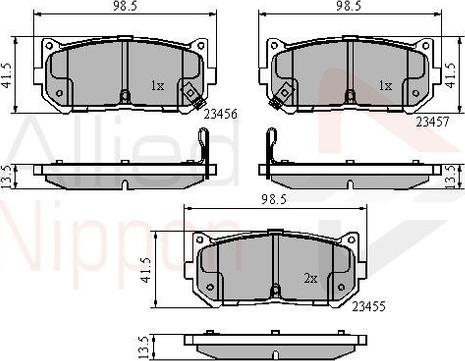 Comline ADB3906 - Тормозные колодки, дисковые, комплект autosila-amz.com