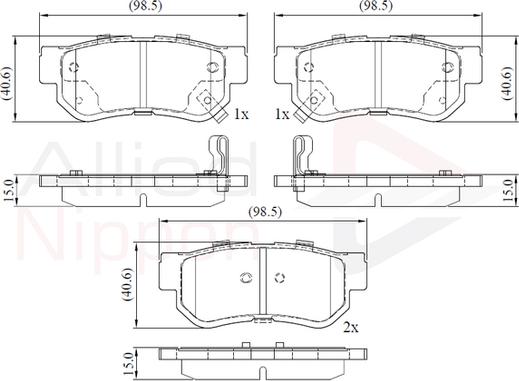 Comline ADB3935 - Тормозные колодки, дисковые, комплект autosila-amz.com