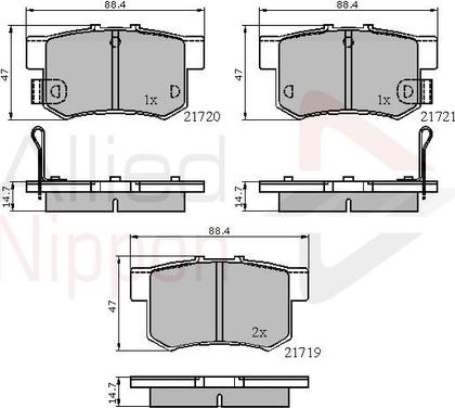 Comline ADB3445 - Тормозные колодки, дисковые, комплект autosila-amz.com